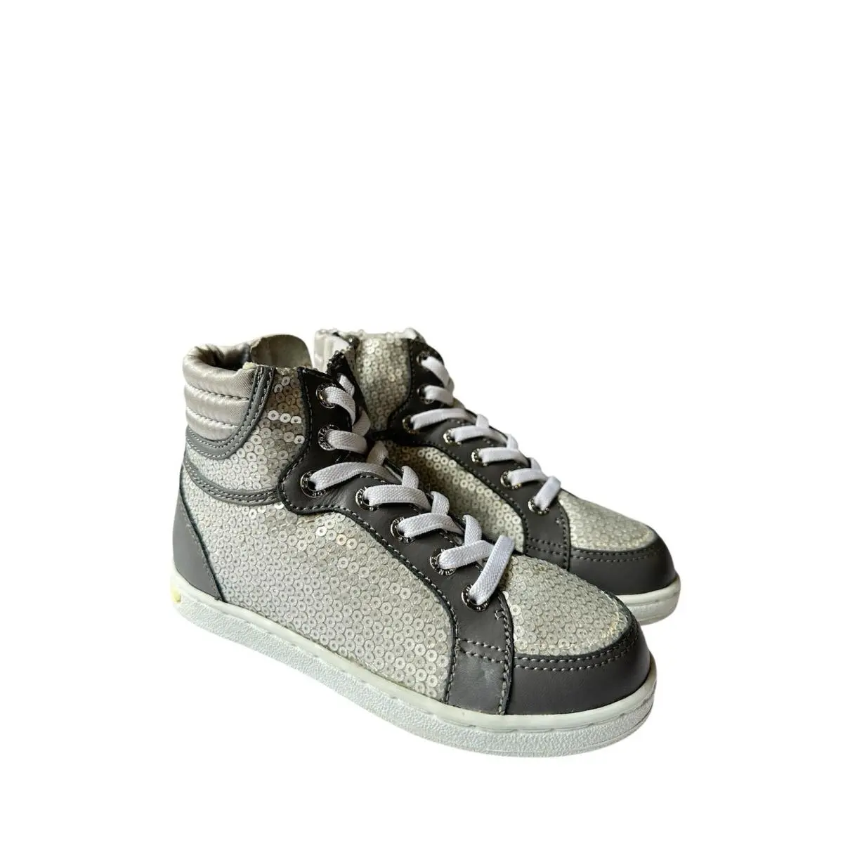 Dolce Gabbana Junior High Top Sequins Girls Sneakers Size EU 26