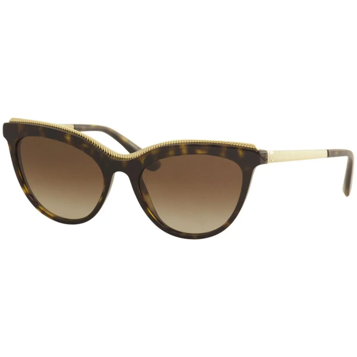 Dolce Gabbana D G DG4335 DG/4335 502/13 Havana/gold Cat Eye Sunglasses 54mm