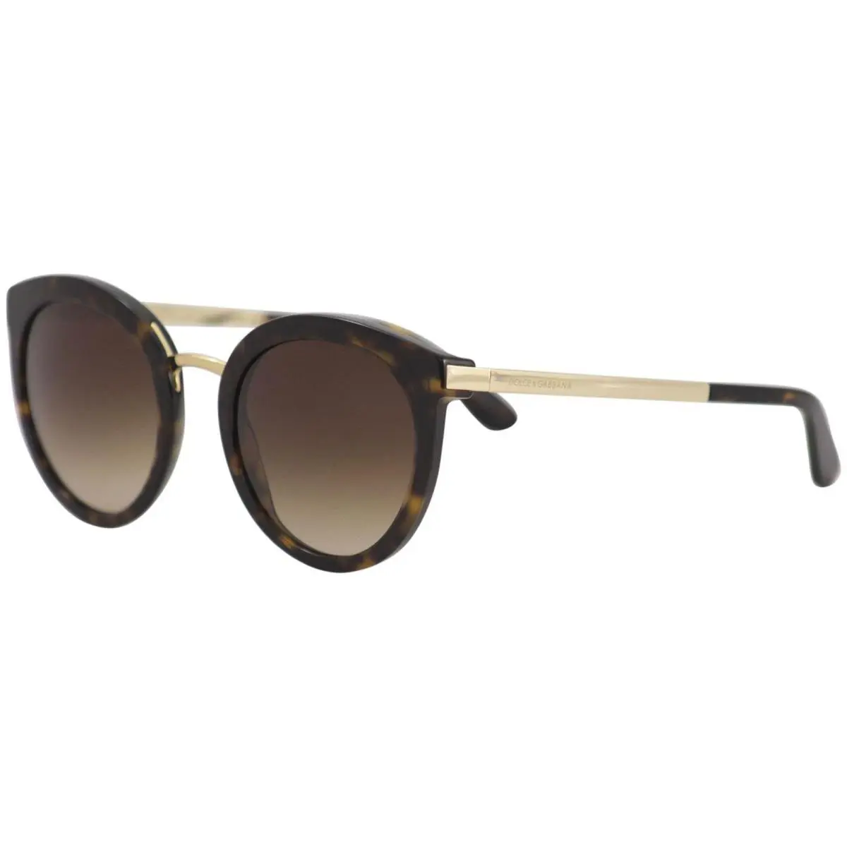 Dolce Gabbana D G DG4268 DG/4268 502/13 Havana/gold Round Sunglasses 52mm