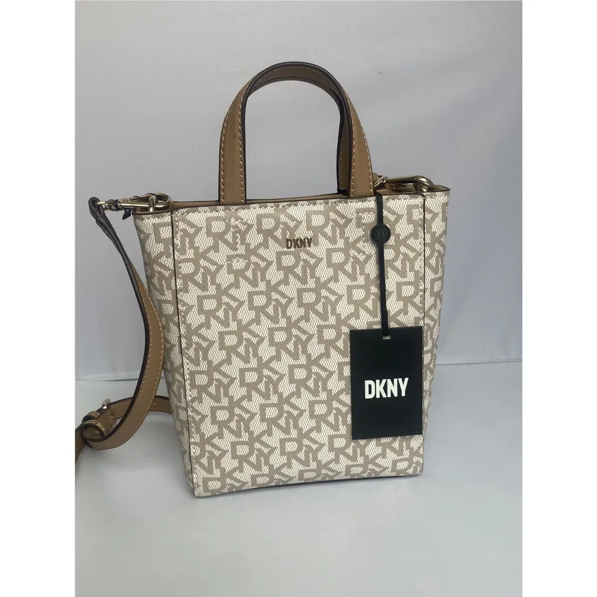 Dkny Lexi Mini N/s Tote T Crossbody Bag Cream/tan Gift For Her