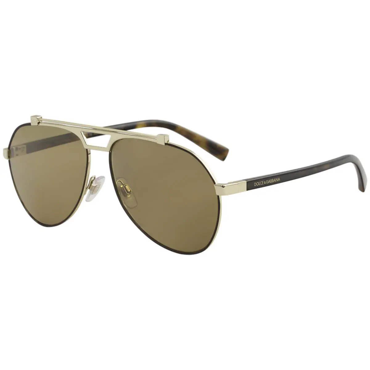 Dolce Gabbana D G DG2189 DG/2189 1320/83 Brown Pilot Polarized Sunglasses 61mm