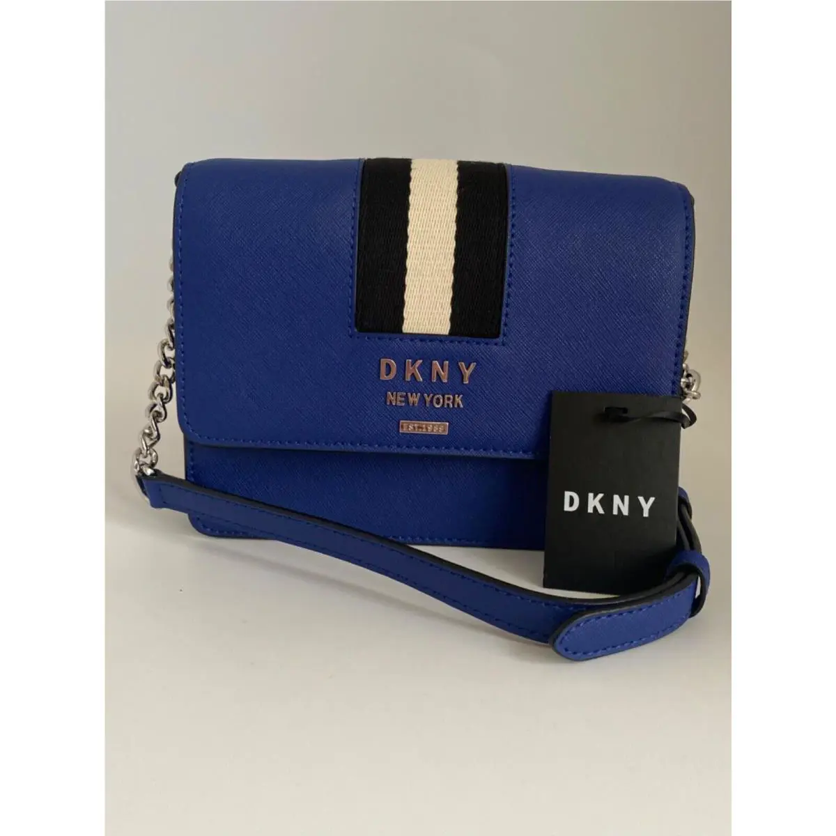 Dkny Liza SM Shoulder Flap Bag Crossbody Handbag Blue Bag Gift