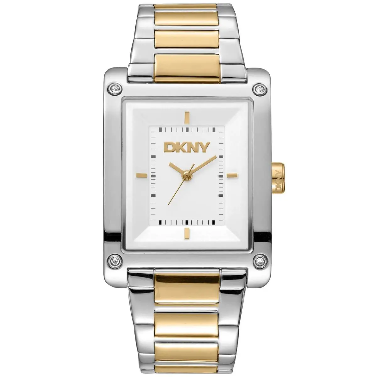 Dkny Women`s DK1L006M0065 Urban Westside Maxi White Two-tone IP Steel Watch