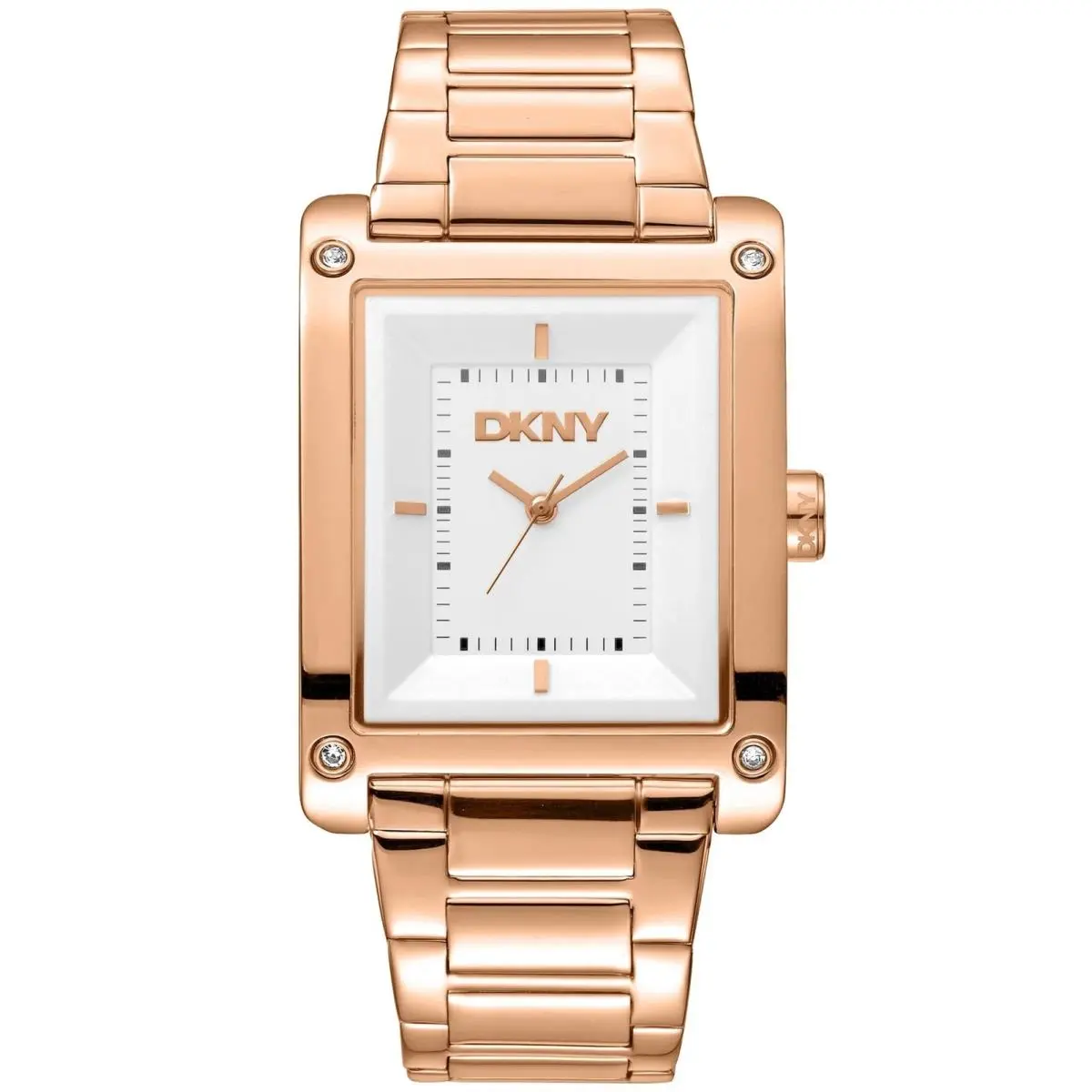Dkny Women`s DK1L006M0055 Urban Westside Maxi White Rose-gold IP Steel Watch by DKNY