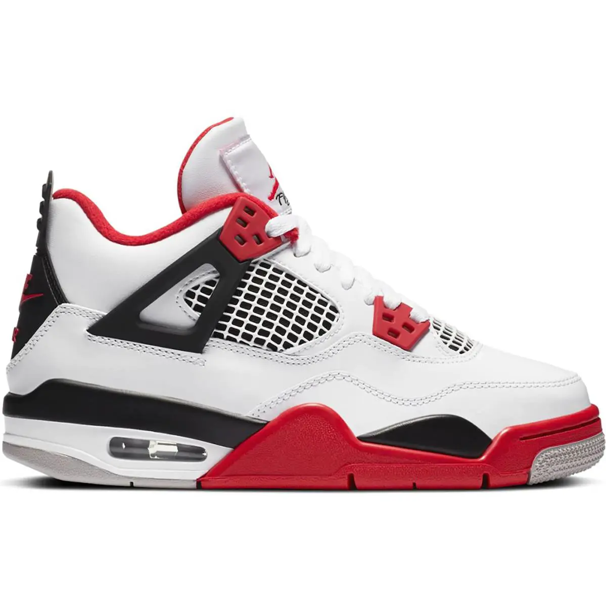 Nike shoes - Air Jordan 4 Retro - Air Retro - 408452 160 - White/Tech Grey/Black/Fire Red 0