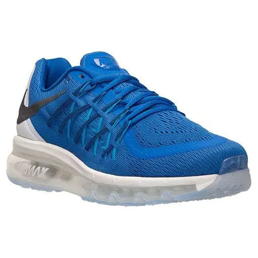 Men`s Nike Air Max 2015 Running Shoes Size 7.5 - Royal/Black/White/Blue Legion