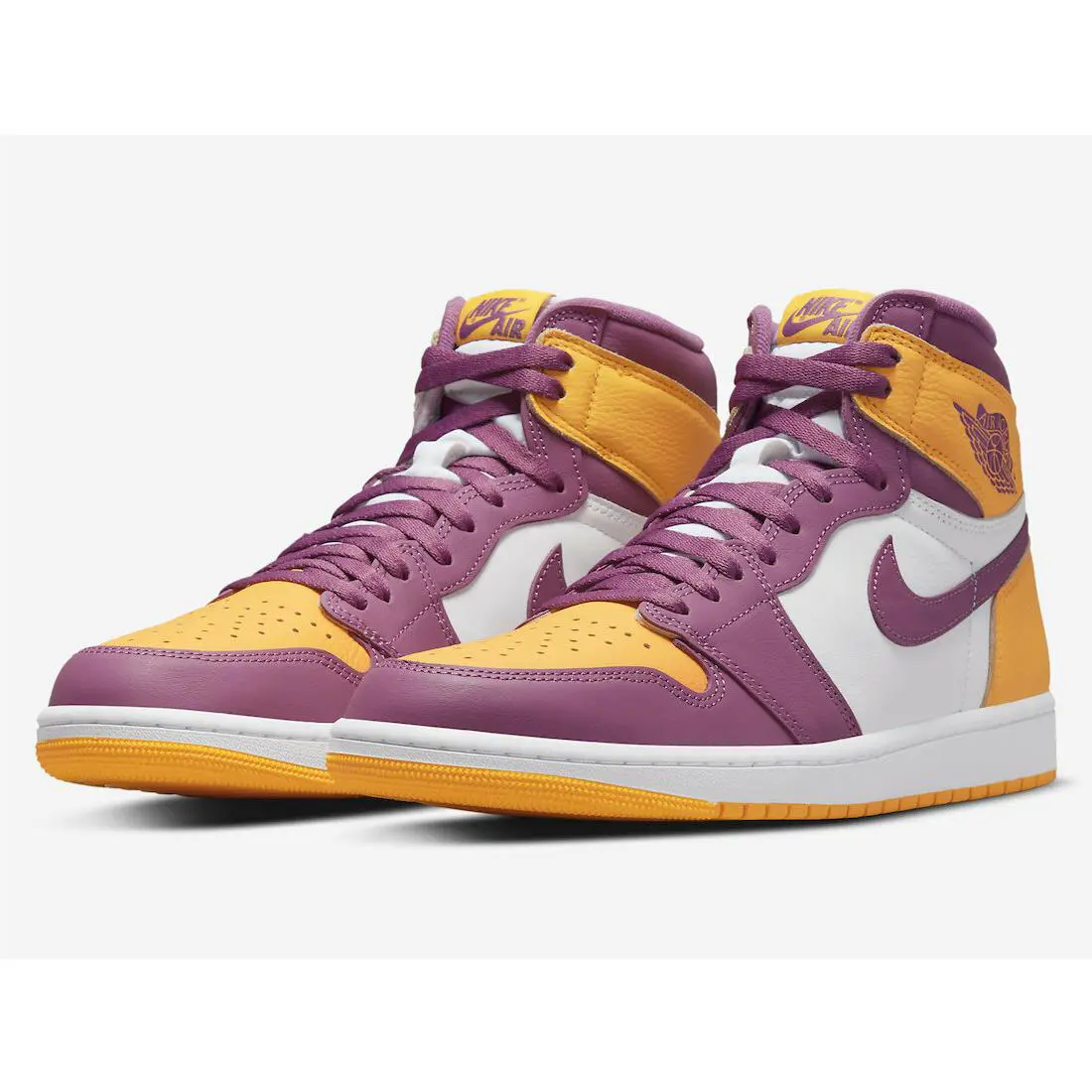 Nike shoes - Retro 1 High OG - Retro High - 555088 706 - University Gold/Light Bordeaux/White 1
