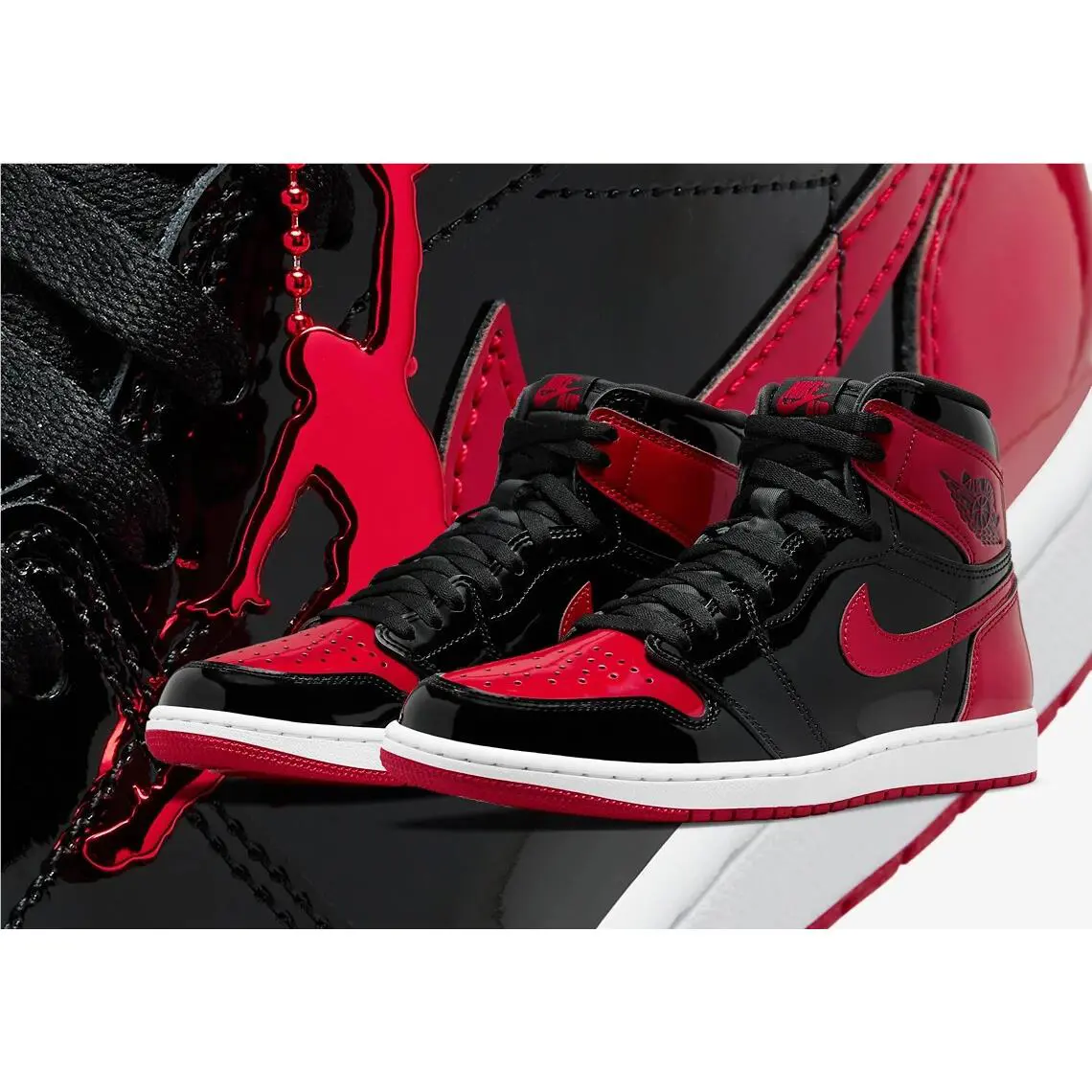 Nike shoes - Air Jordan 1 Retro High - 555088 063 - BLACK / RED 9