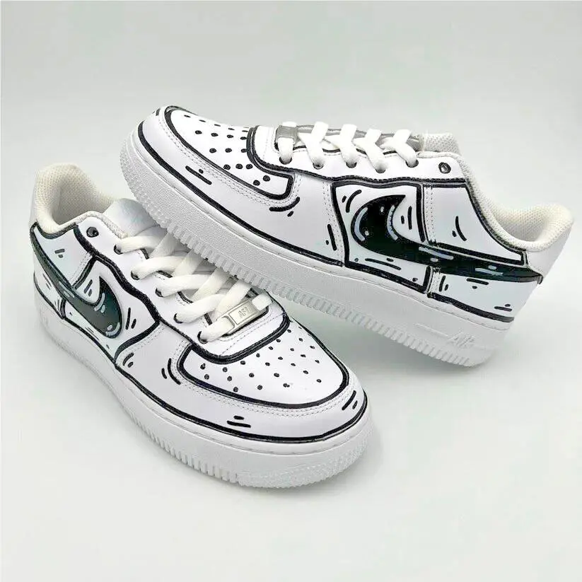 Nike shoes - Nike Air Force 1 - Air Force - DD8959-100 - White, Cartoon: Antracite 7
