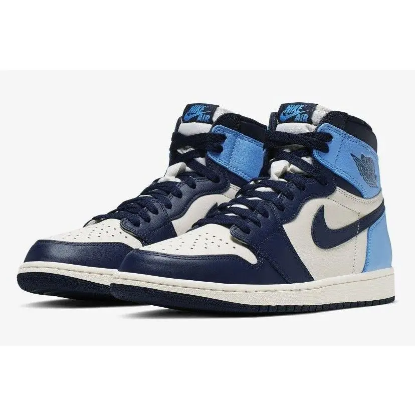 Nike shoes - Jordan Retro 1 High - Retro High - 555088 140 - Sail/Obsidian/University Blue 0