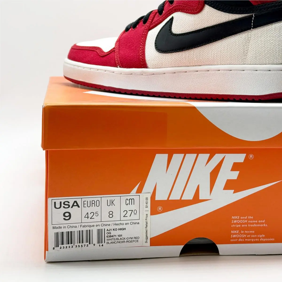 Nike shoes - Air Jordan 1 KO - Air - 638471-101 - Red 6