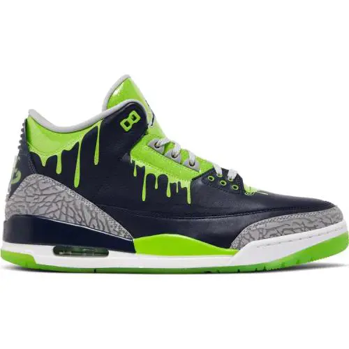 Nike shoes - Air Jordan 3 - Air - FZ3030 919 - Navy Blue/Green/White 4