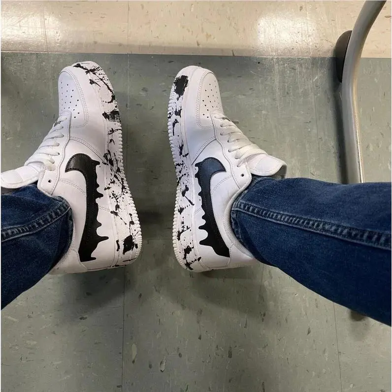 Nike shoes - Nike Air Force 1 - Air Force - CW2288-111 - White, Two Tone: Black White Two Tone Drip 24