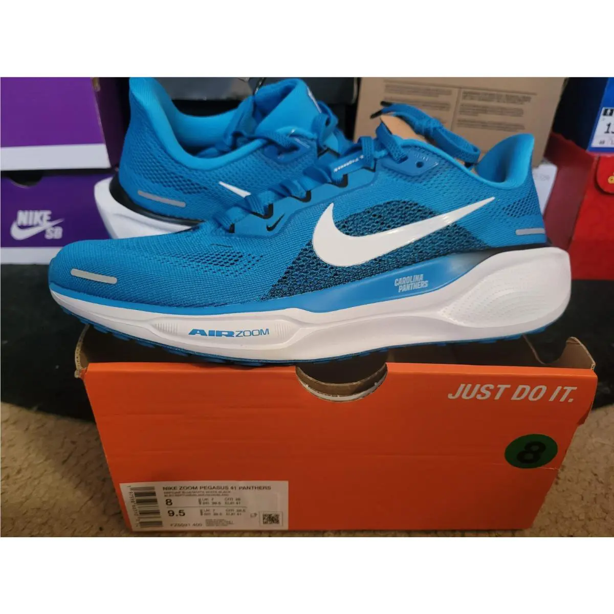 Nike Air Zoom Pegasus 41 Nfl Carolina Panthers Nby Neptune Blue White FZ5091 400