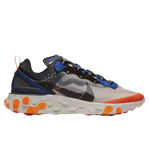 Nike shoes - Nike React Element 87 - React Element - Wolf Grey/Black/Thunder Blue/Total Orange 3