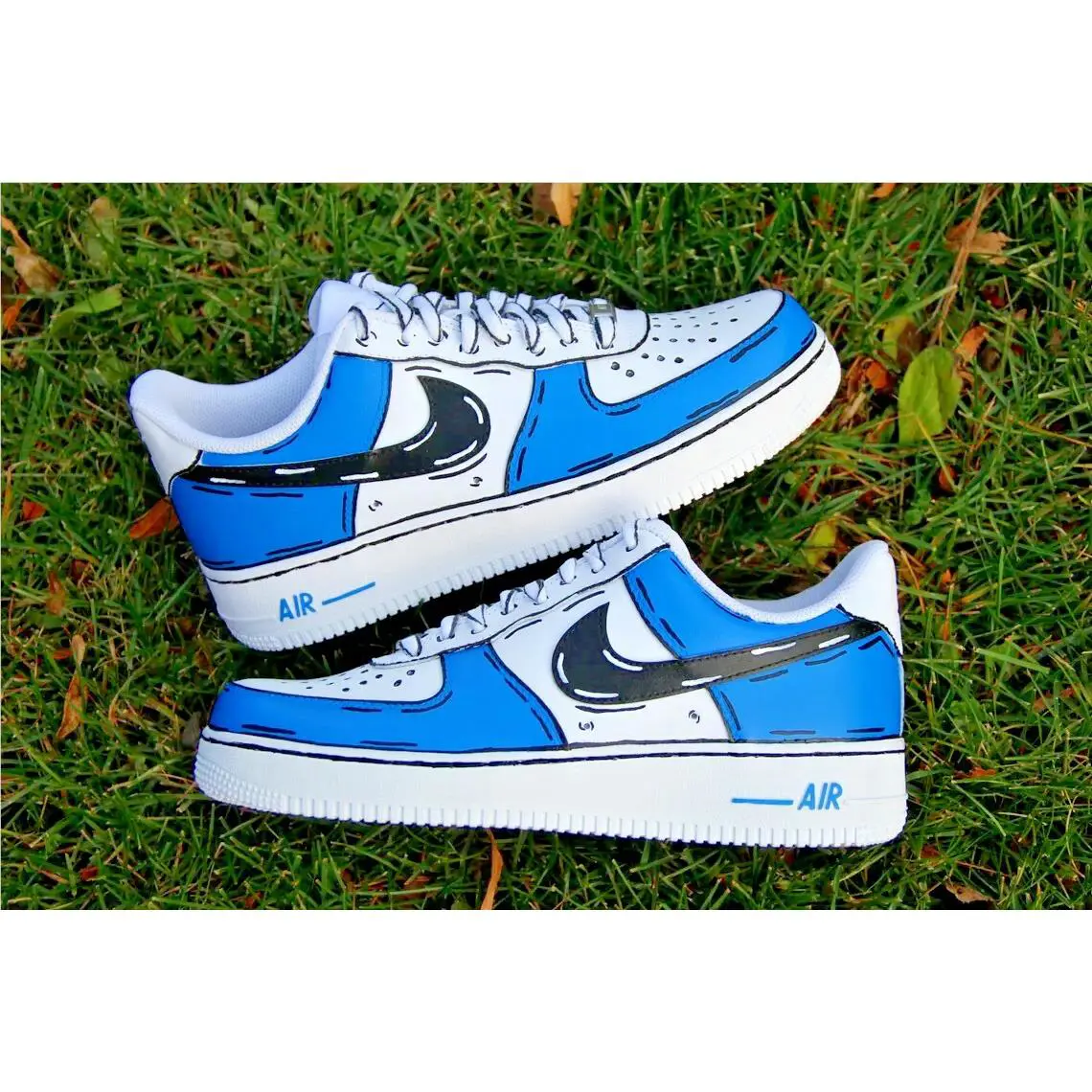 Nike shoes - Nike Air Force 1 - Air Force - CW2288-111 - White, Two Tone: Cartoon Sky Blue Shoes White Black 0