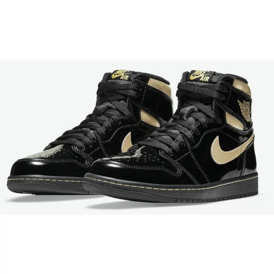 Nike shoes - Jordan Retro 1 - Retro - 555088 032 - Black/Black/Metallic Gold 0