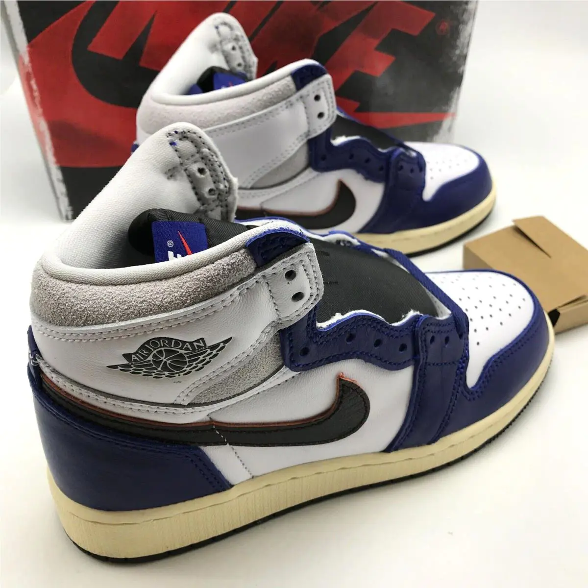 Nike shoes - Air Jordan 1 - Air - FD1437100 - White/Black-Neutral Grey-Deep Royal Blue-Muslin 2