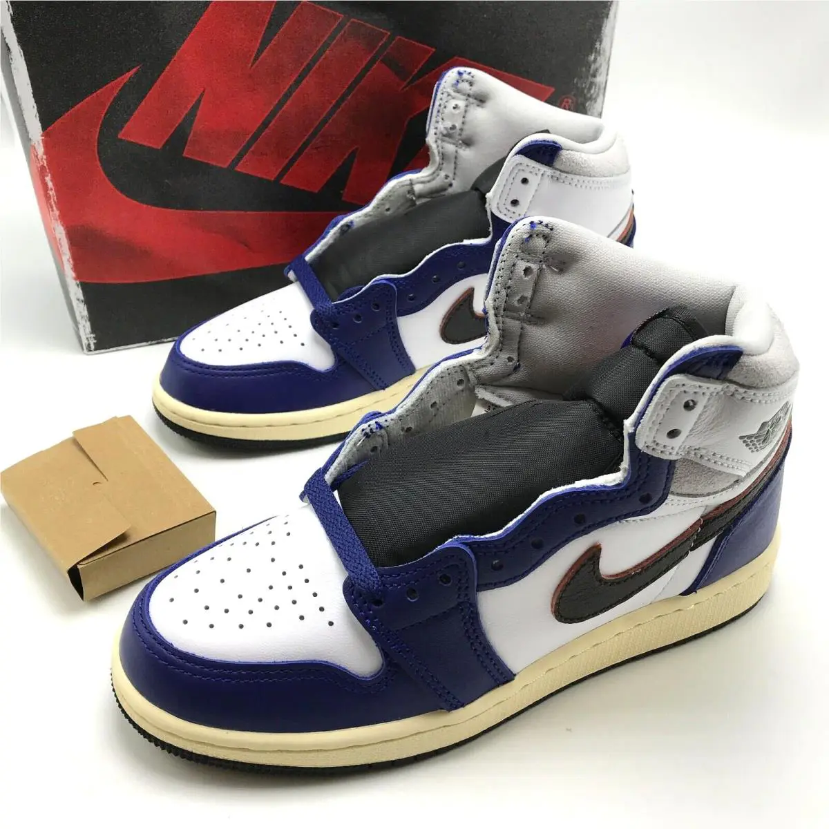 Nike shoes - Air Jordan 1 - Air - FD1437100 - White/Black-Neutral Grey-Deep Royal Blue-Muslin 6