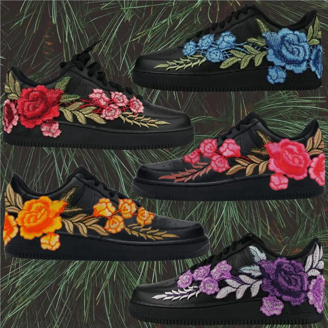 Nike shoes - Nike Air Force 1 - Air Force - DD8959-100 - Black, Rose: Red
