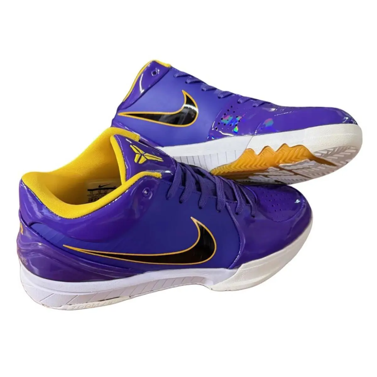 Nike Men`s Kobe IV Protro Undefeated PE Purple Sneakers 9.5 - Purple/University Gold-White