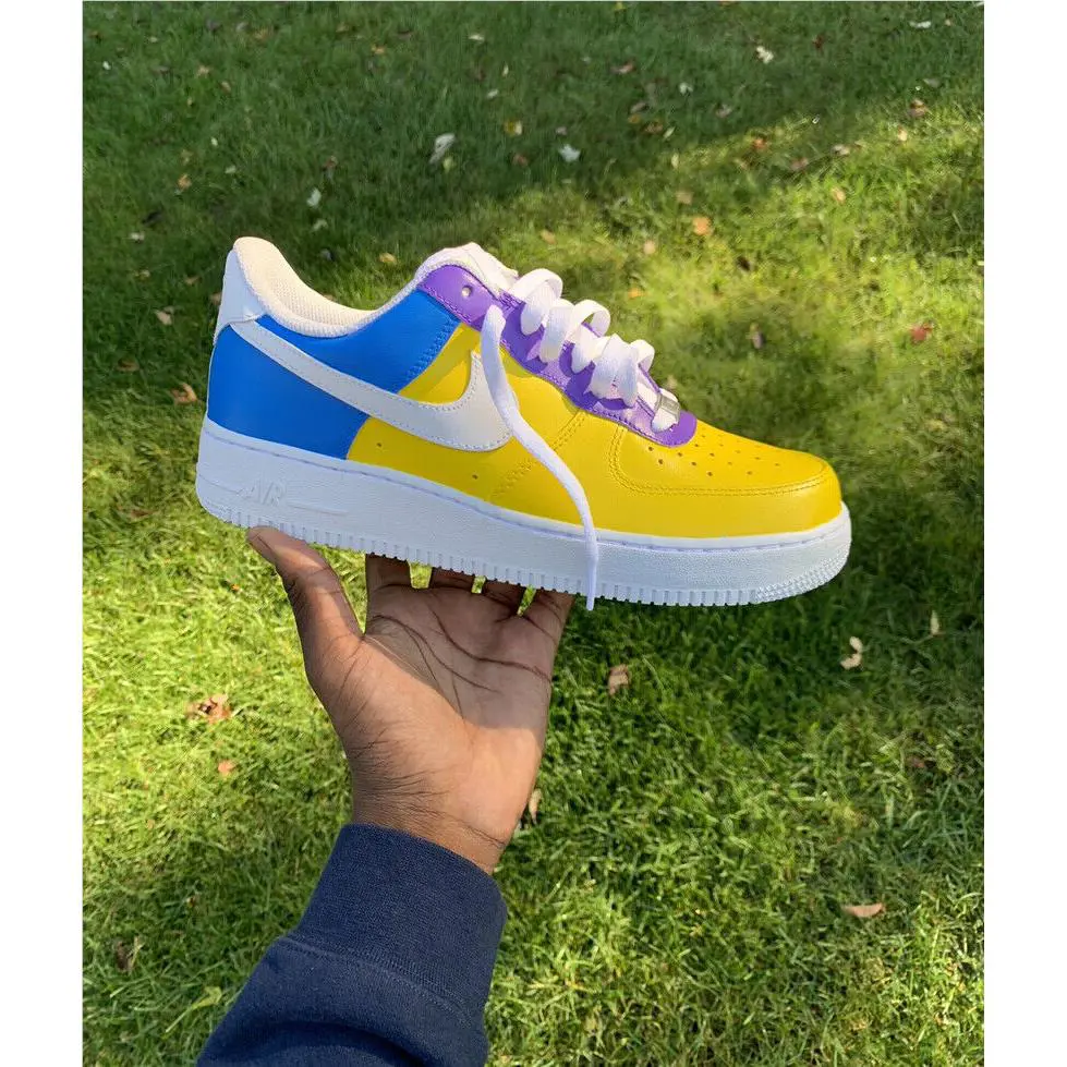 Nike shoes - Nike Air Force 1 - Air Force - DD8959-100 - Multicolor, Two Tone: Purple Yellow Blue 1