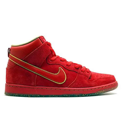 Nike Men`s Dunk High Premium Cny Red Gold 313171-667 Fashion Shoes - Red