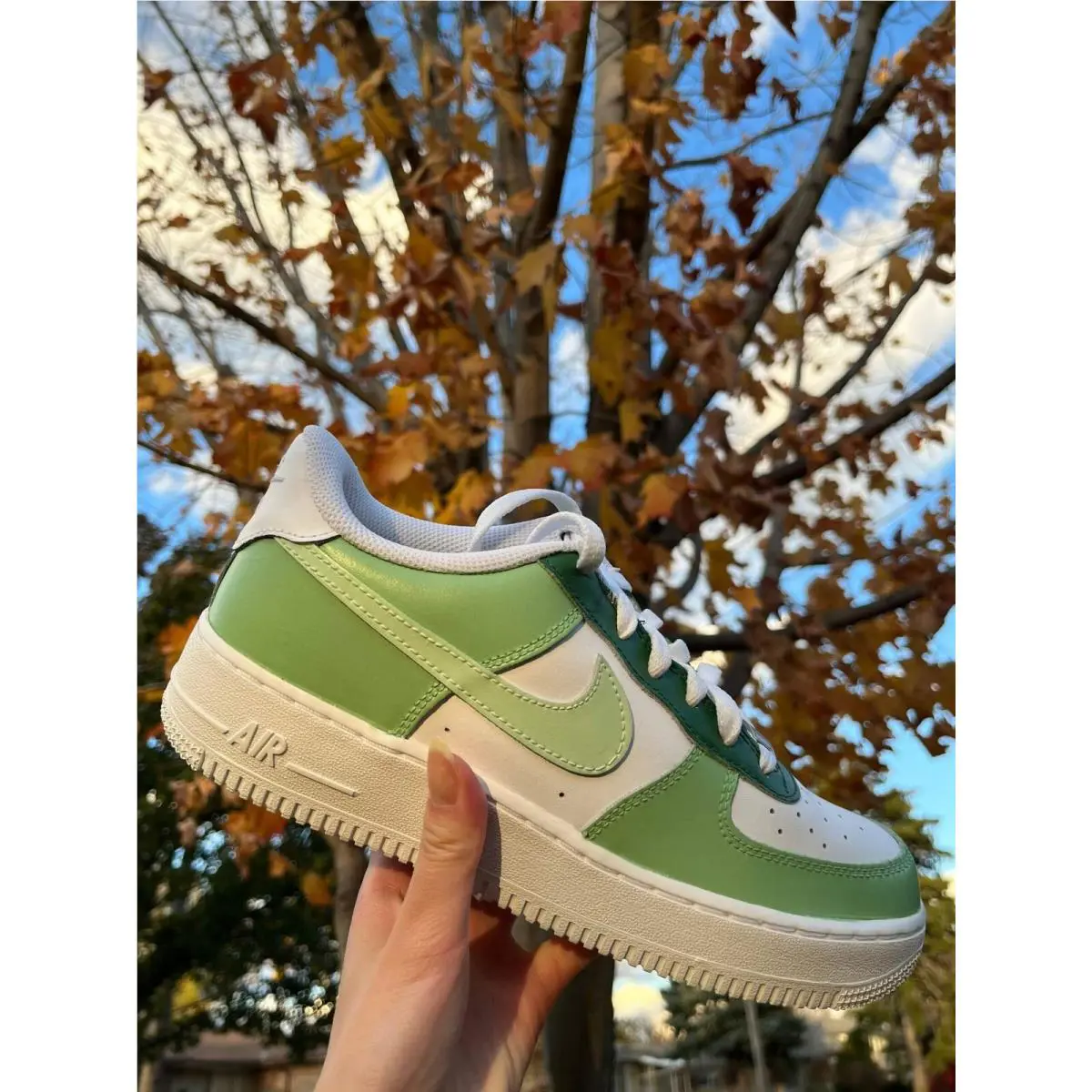 Nike shoes - Nike Air Force 1 - Air Force - DD8959-100 - Green 2