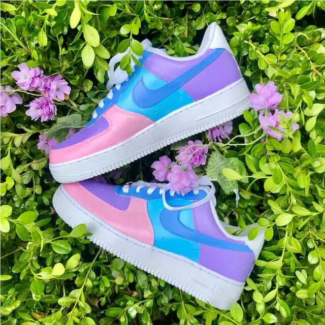 Nike shoes - Nike Air Force 1 - Air Force - DD8959-100 - Multicolor, Two Tone: Candy Pastel Pink Purple Blue 10