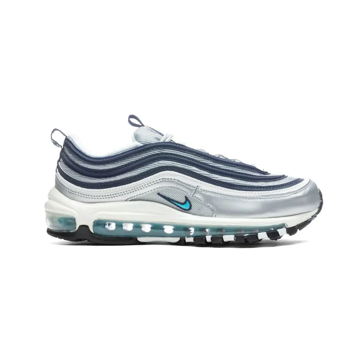 Nike Women`s Air Max 97 DQ9131-001 Metallic Silver/chlorine Blue SZ 5-15 - Metallic Silver/Chlorine Blue