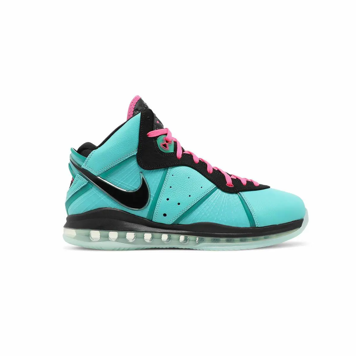 Nike Men`s Lebron 8 ` South Beach` CZ0328-400 Pink/filament Green/black SZ 7-12 - Pink/Filament Green/Black