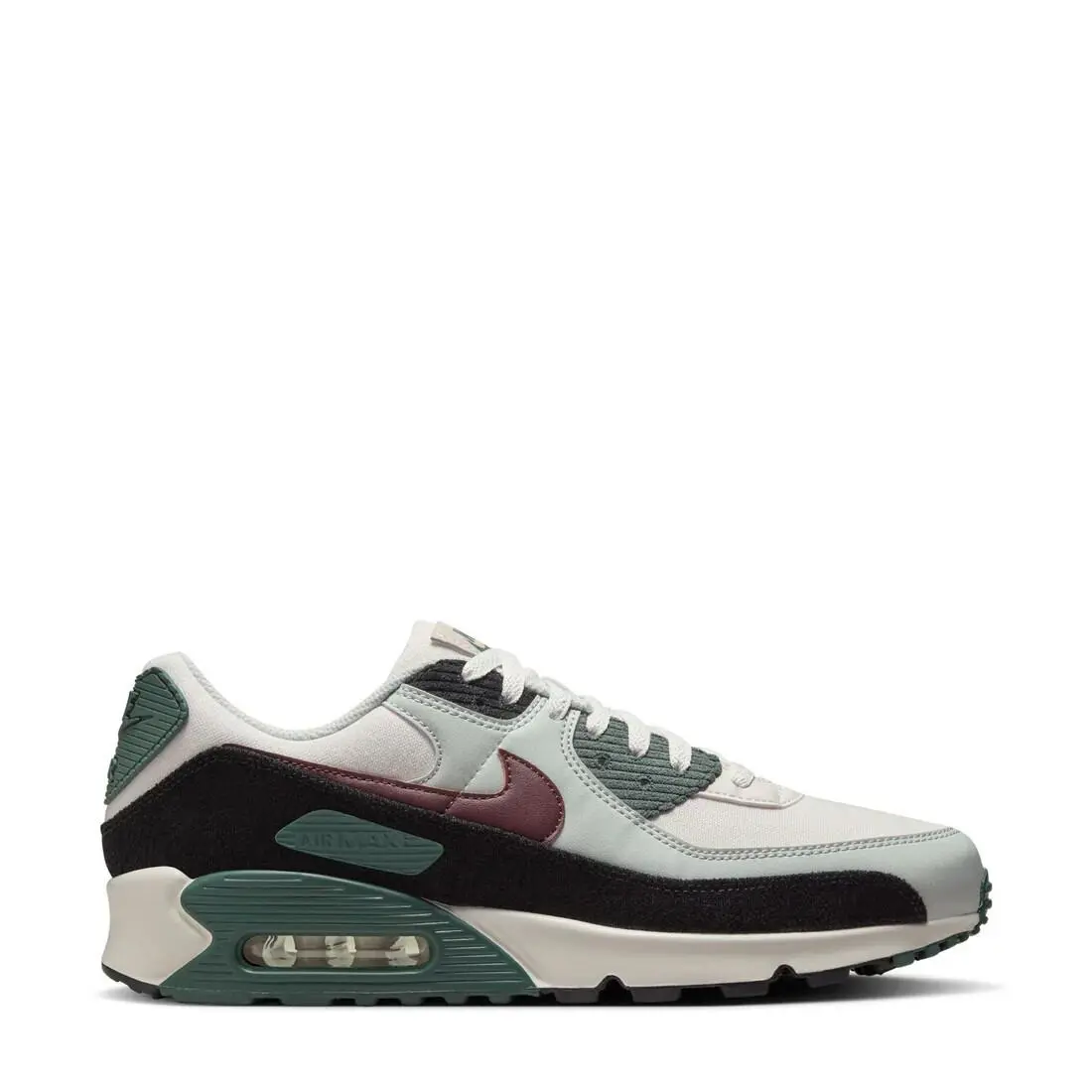 Men`s Nike Air Max 90 Prm FV6059-001 Phantom/burgundy Crush/vintage Green - Multicolor