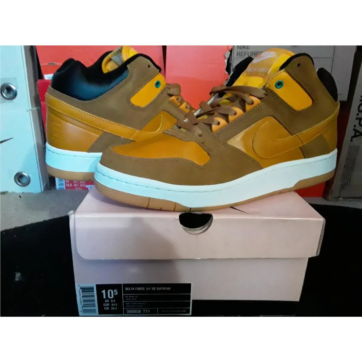 Nike shoes - Nike Air Zoom Delta Force 3/4 SB Supreme - 309958-771 - Brown 0
