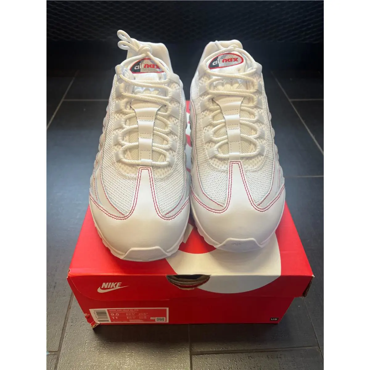 Nike shoes - Nike Air Max 95 - Air Max - WHITE, RED, GREY 1