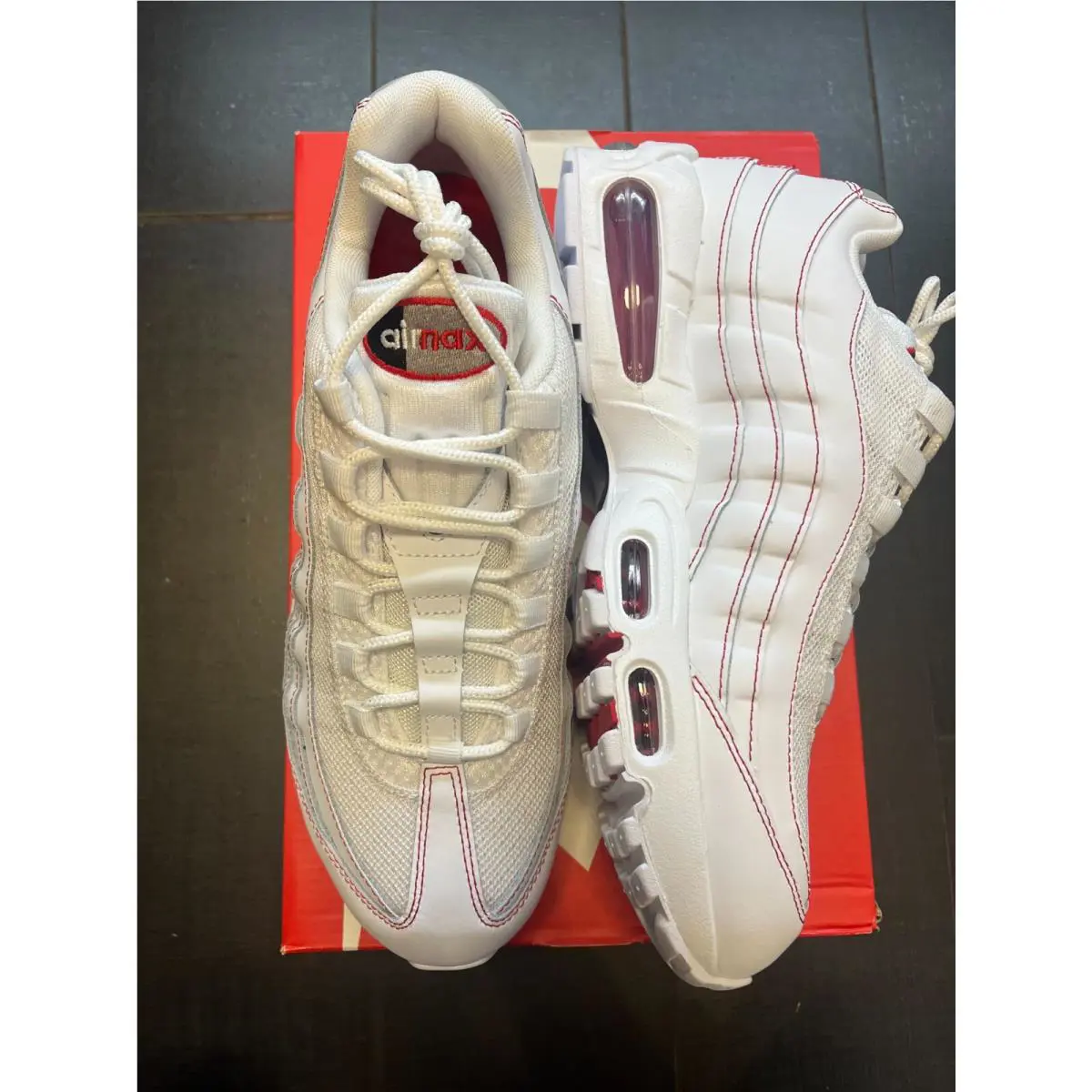 Nike shoes - Nike Air Max 95 - Air Max - WHITE, RED, GREY 2