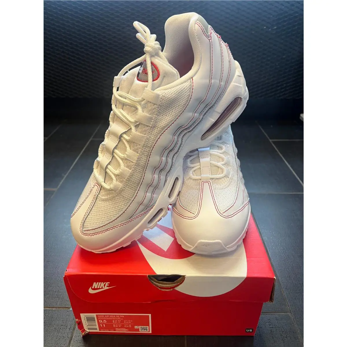 Nike shoes - Nike Air Max 95 - Air Max - WHITE, RED, GREY 4