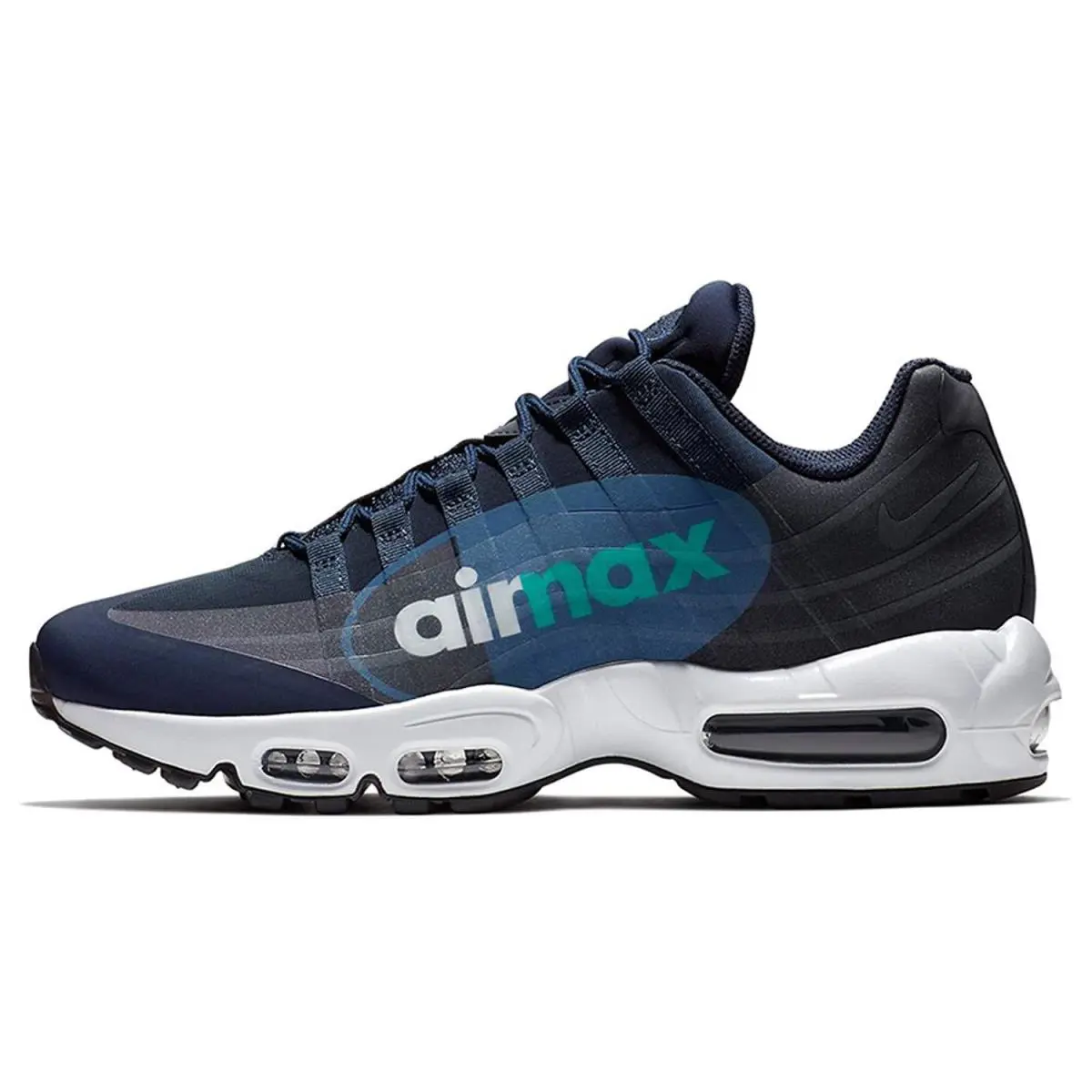 Nike Air Max 95 NS Gpx Mens Running Trainers Aj7183 Sneakers Shoes - Obsidian/White-New Slate