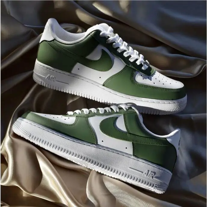 Nike shoes - Nike Air Force 1 - Air Force - DD8959-100 - White, Two Tone: Army Green 0