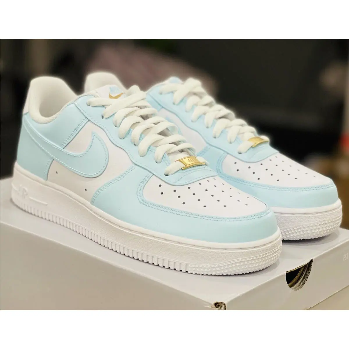 Nike shoes - Nike Air Force 1 - Air Force - DD8959-100 - Blue, Two Tone: Icey Blue 3