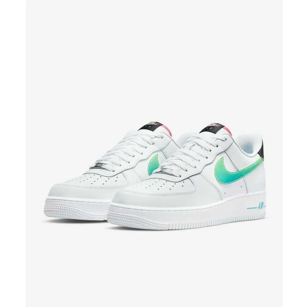 Nike Air Force 1 `07 Low White Green Aquamarine Men Size