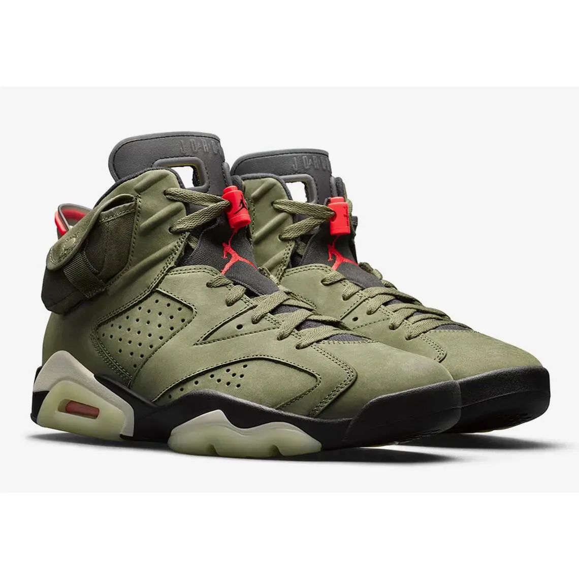Nike shoes - Jordan Retro 6 - Retro - CN1084 200 - Medium Olive/Black/Sail/University Red 0