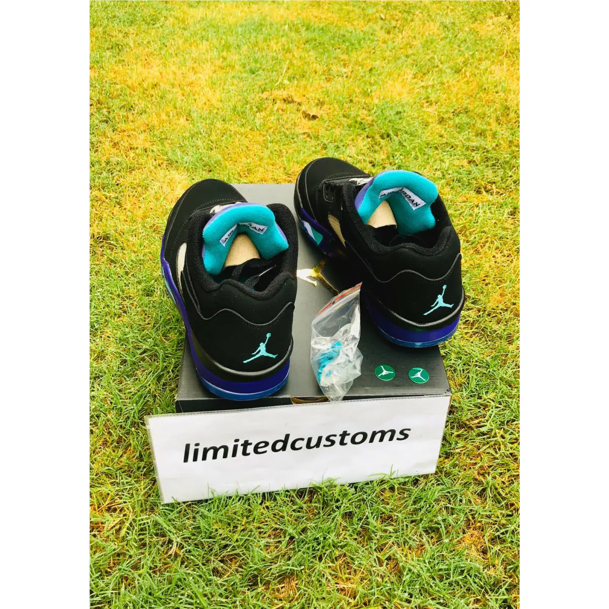 Nike shoes - Jordan 5 Low - Low - CU4523-001 - Summit Black/Grape Ice/New Emerald 1