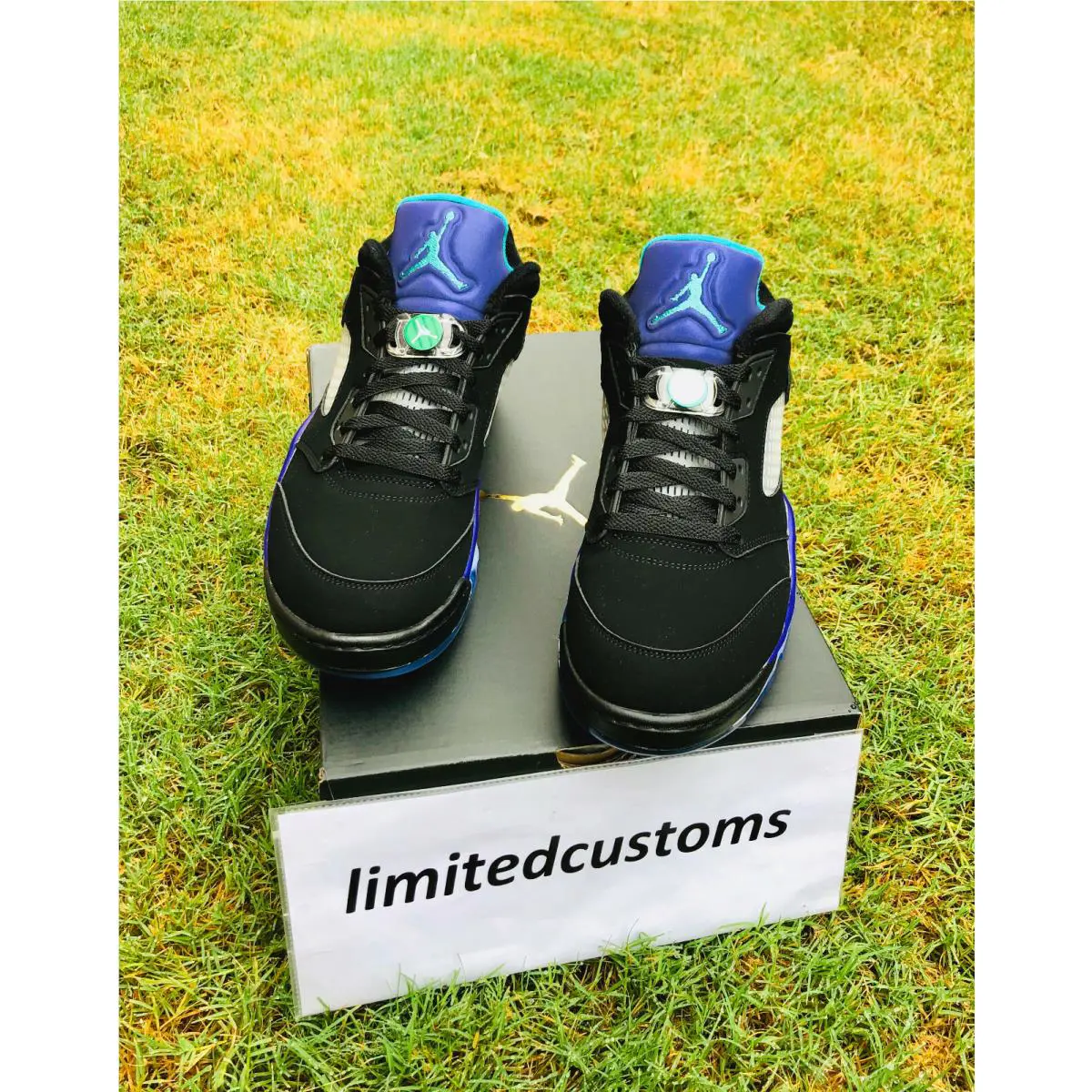 Nike shoes - Jordan 5 Low - Low - CU4523-001 - Summit Black/Grape Ice/New Emerald 2