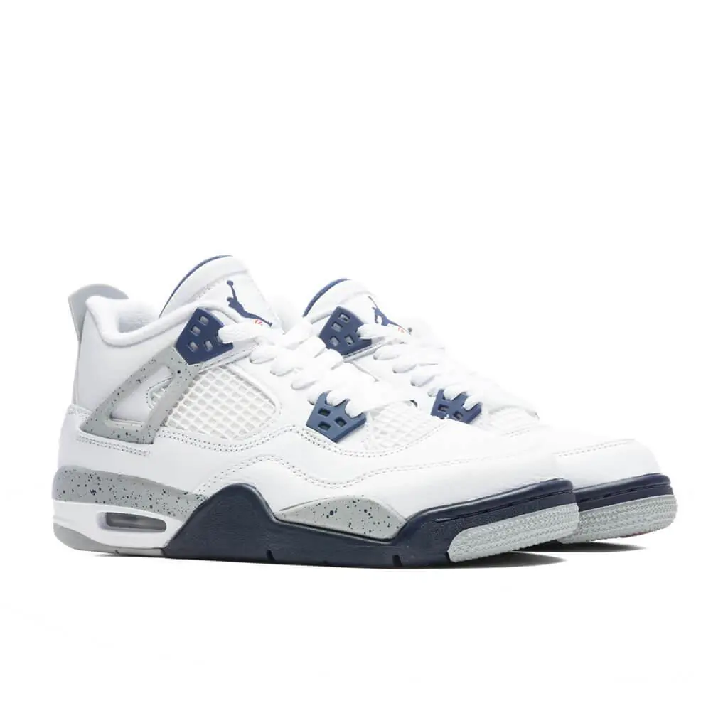 Nike shoes - Air Jordan 4 Retro - Air Retro - 408452 140 - White/Midnight Navy/Light Smoke Grey/Fire Red 0