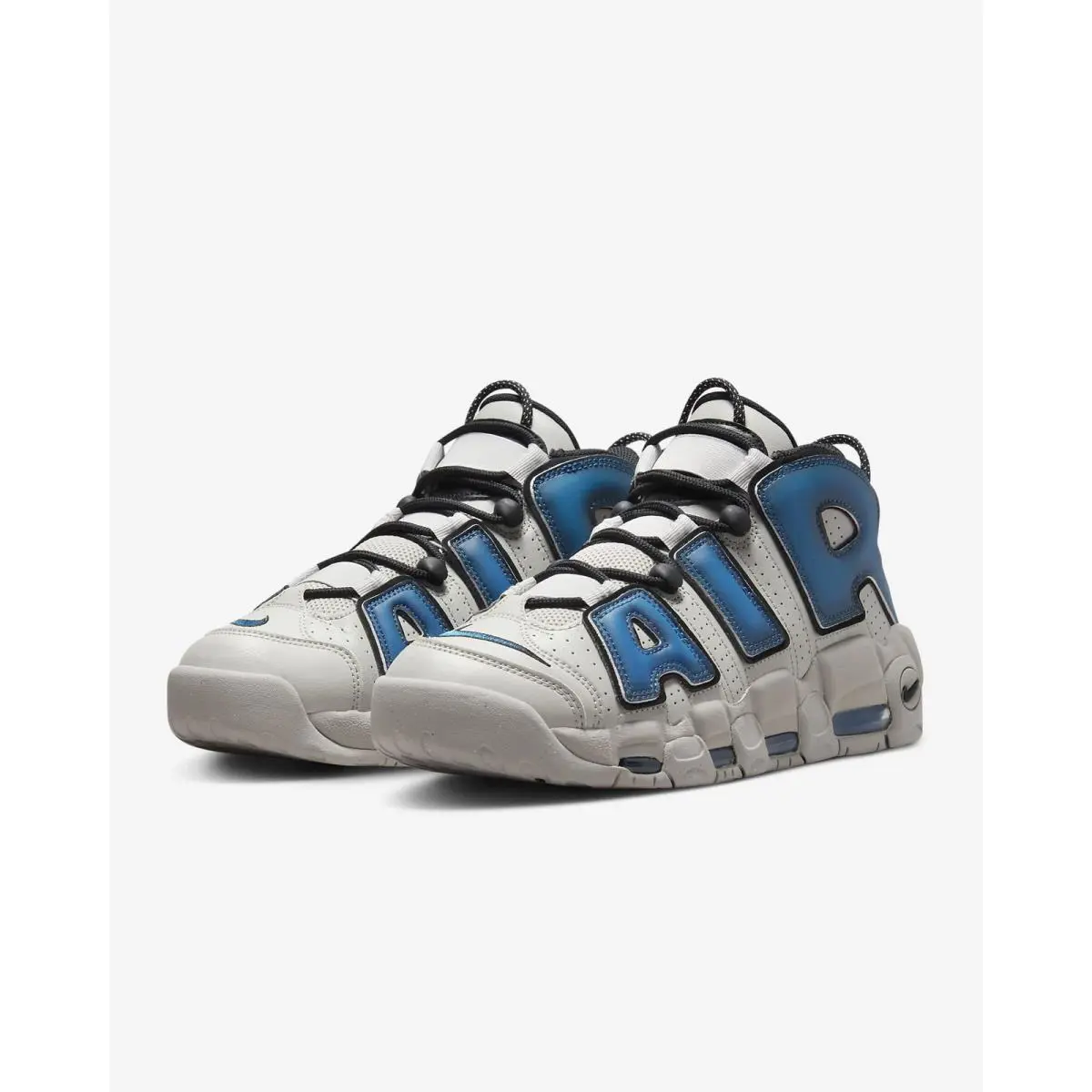 Nike shoes - Nike Air More Uptempo `96 - FD5573 001 - Light Iron Ore/Black/White/Industrial Blue 3