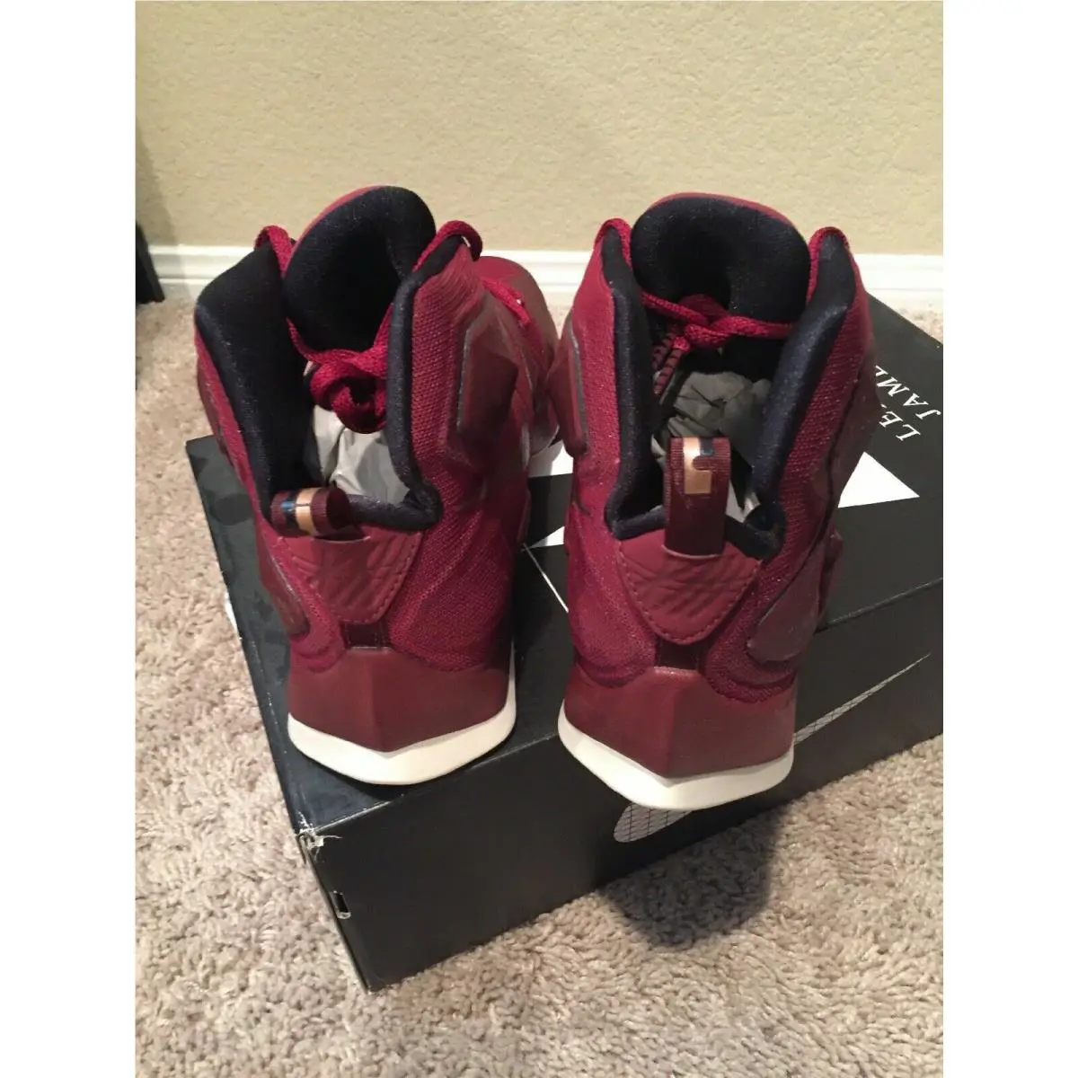 Nike shoes - Nike LeBron XIII - LeBron XIII - 807219-690 - Team Red / Metallic Red / Bronze / White 3