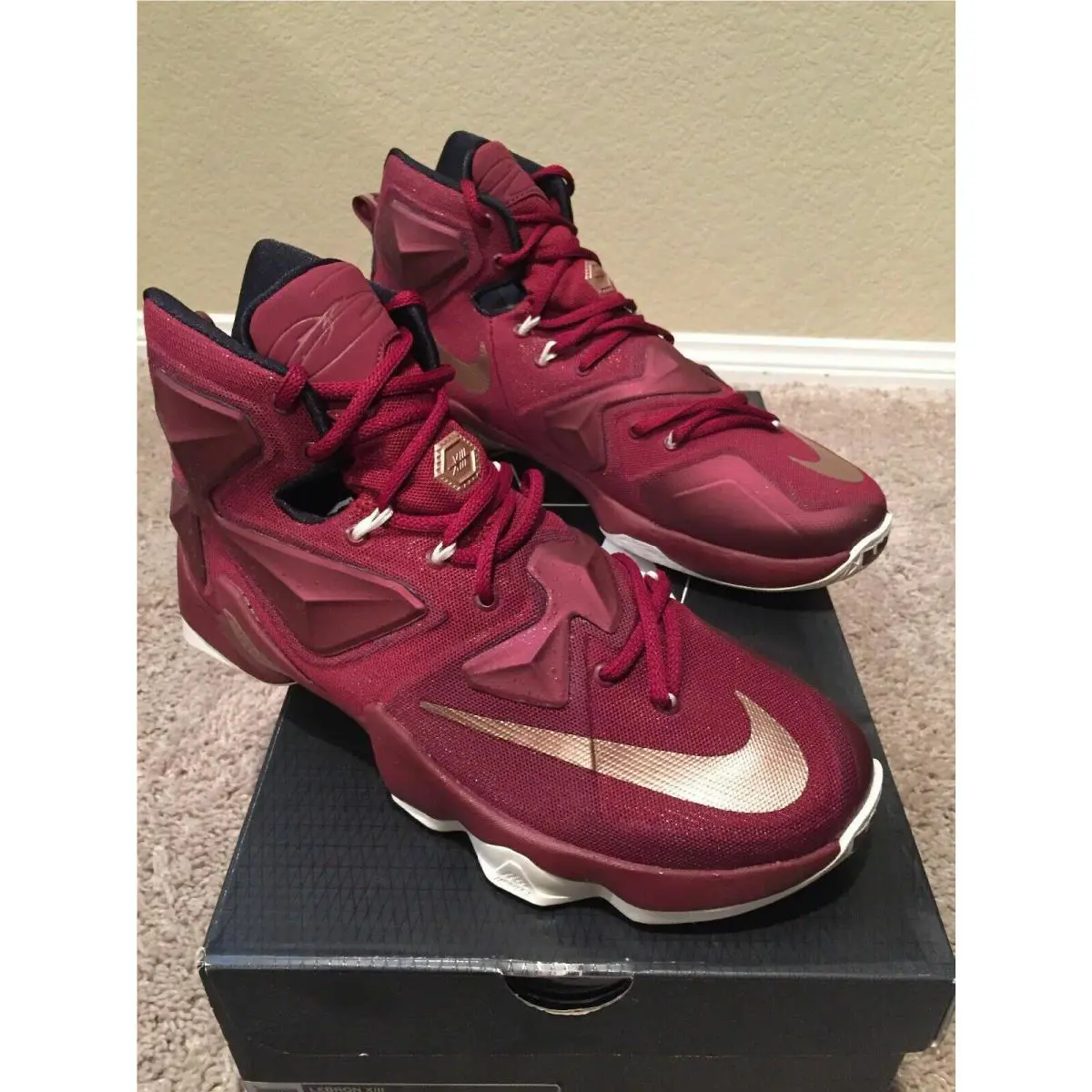 Nike shoes - Nike LeBron XIII - LeBron XIII - 807219-690 - Team Red / Metallic Red / Bronze / White 11