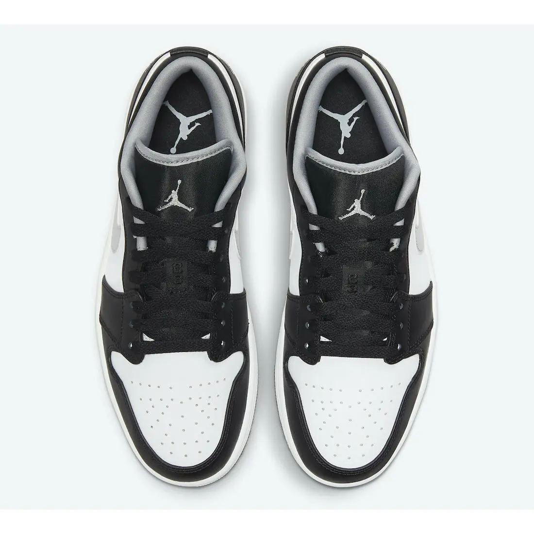 Nike shoes - Nike Men`s Air Jordan 1 Low - 553558 040 - Black/ Grey/ White 2