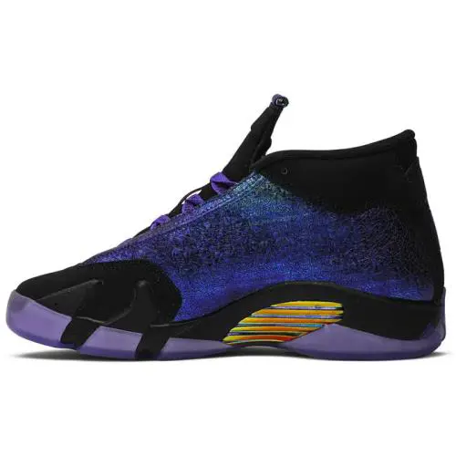 Nike shoes - Retro 14 - Retro - CV2470 001 - Black/Court Purple/Multi-Color/White 5