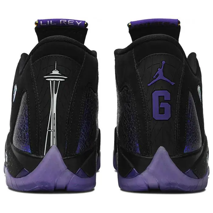 Nike shoes - Retro 14 - Retro - CV2470 001 - Black/Court Purple/Multi-Color/White 7